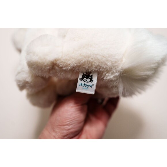 Jellycat White Bunny Rabbit Plush 7" Sitting Pink Nose Easter Lovey Ivory Cream - Picture 4 of 11